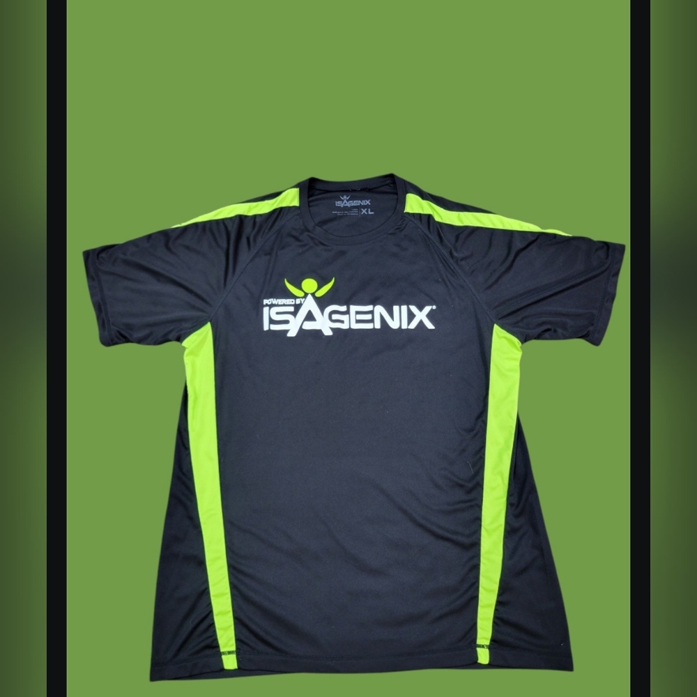 Men's Black & Neon Green Shirt XL ISAGENIX